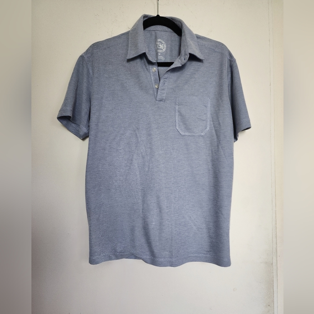 NWOT Land & Sea blue short sleeve polo size Medium